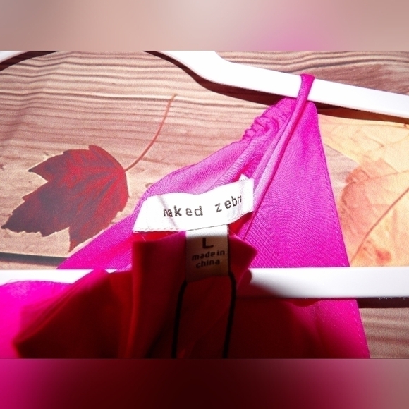 Pink Naked Zebra LG Halter Dress NWT - Picture 12 of 16